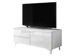 TV-bord Uva IV (Hvid + Glansfuld hvid)