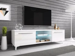 TV-bord Uva V (Hvid + Glansfuld hvid)