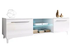 TV-bord Uva V (Hvid + Glansfuld hvid)