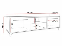 TV-bord Uva V (Hvid + Glansfuld hvid)