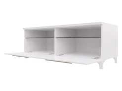 TV-bord Uva V (Hvid + Glansfuld hvid)