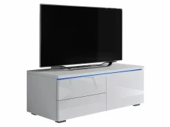 TV-bord Uva VI (Hvid + Glansfuld hvid)