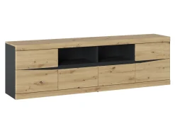 TV-bord Venlori 122 (Antracit + Artisan eg)