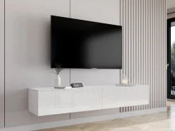 TV-bord Vilrin I (Hvid + Glansfuld hvid)