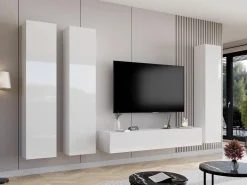 TV-bord Vilrin I (Hvid + Glansfuld hvid)