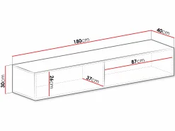 TV-bord Vilrin I (Hvid + Glansfuld hvid)