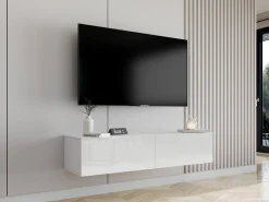 TV-bord Vilrin II (Hvid + Glansfuld hvid)
