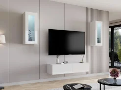 TV-bord Vilrin II (Hvid + Glansfuld hvid)