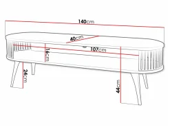 TV-bord Vitum II (Lyserød + Hvid)