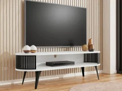TV-bord Vitum (Sort + Hvid)