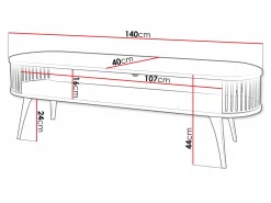 TV-bord Vitum (Sort + Hvid)