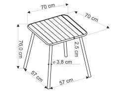 Udendørs bord Houston 1992 (Hvid)
