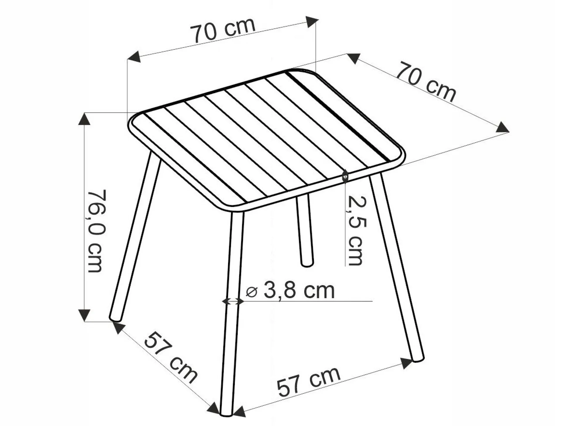 Udendørs bord Houston 1992 (Hvid)