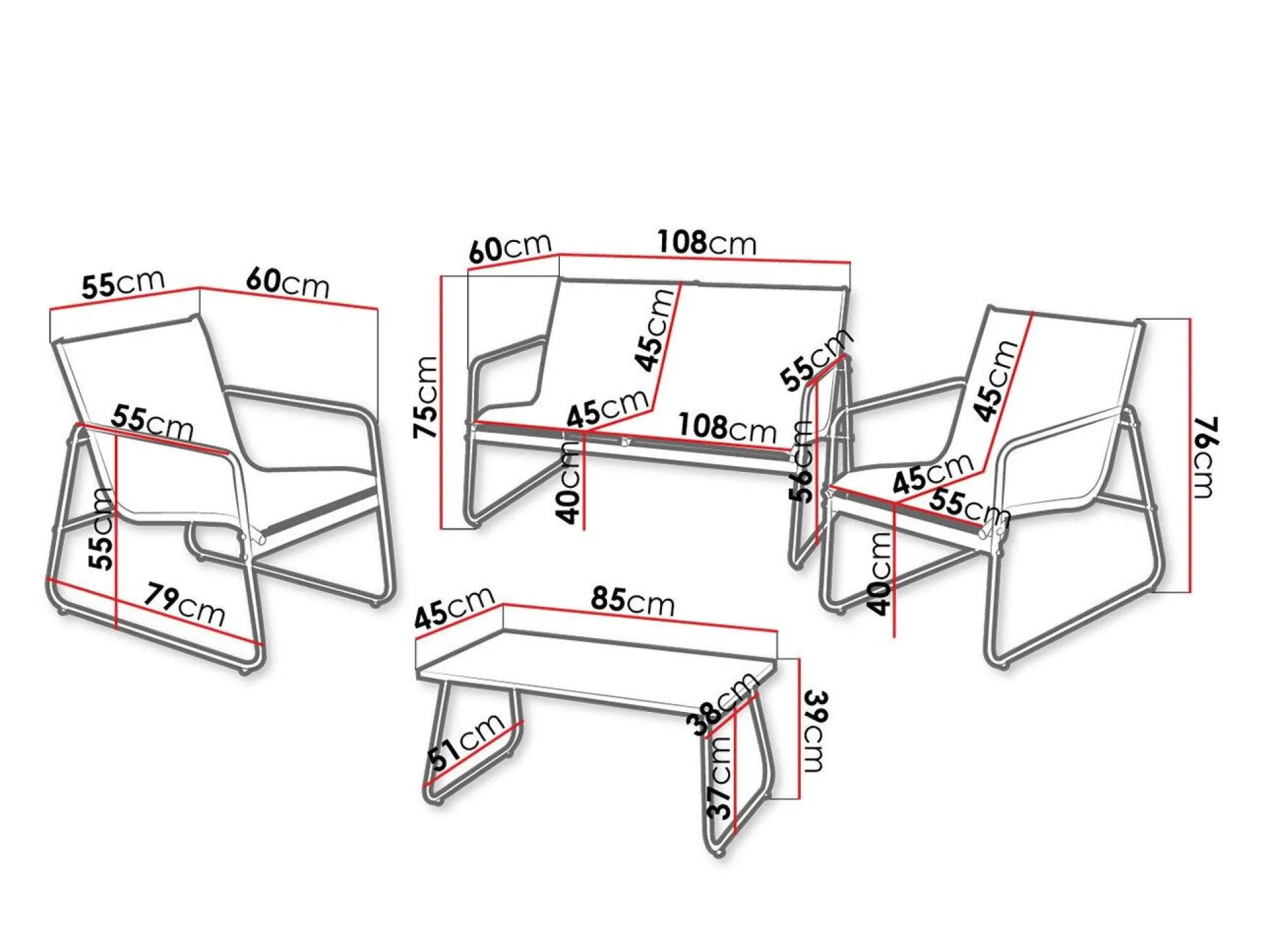 Udendørs møbelsæt Aques