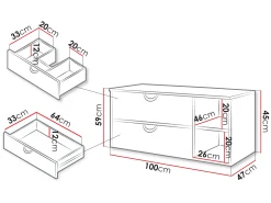 Vægbadeværelsesskab til håndvask Sodalis (Kashmir)