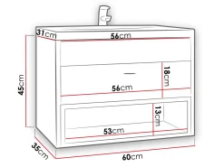 Vægbadeværelsesskab til håndvask Velum (Artisan eg + Sort)