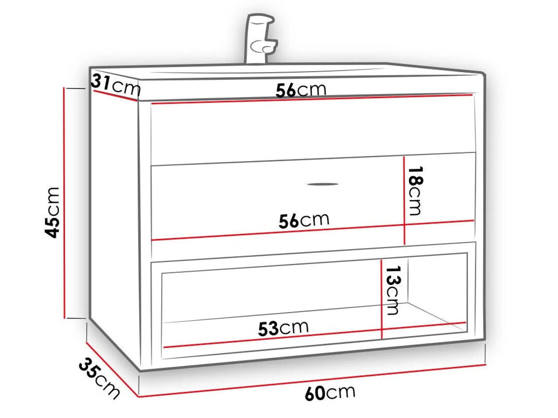 Vægbadeværelsesskab til håndvask Velum (Artisan eg + Sort)