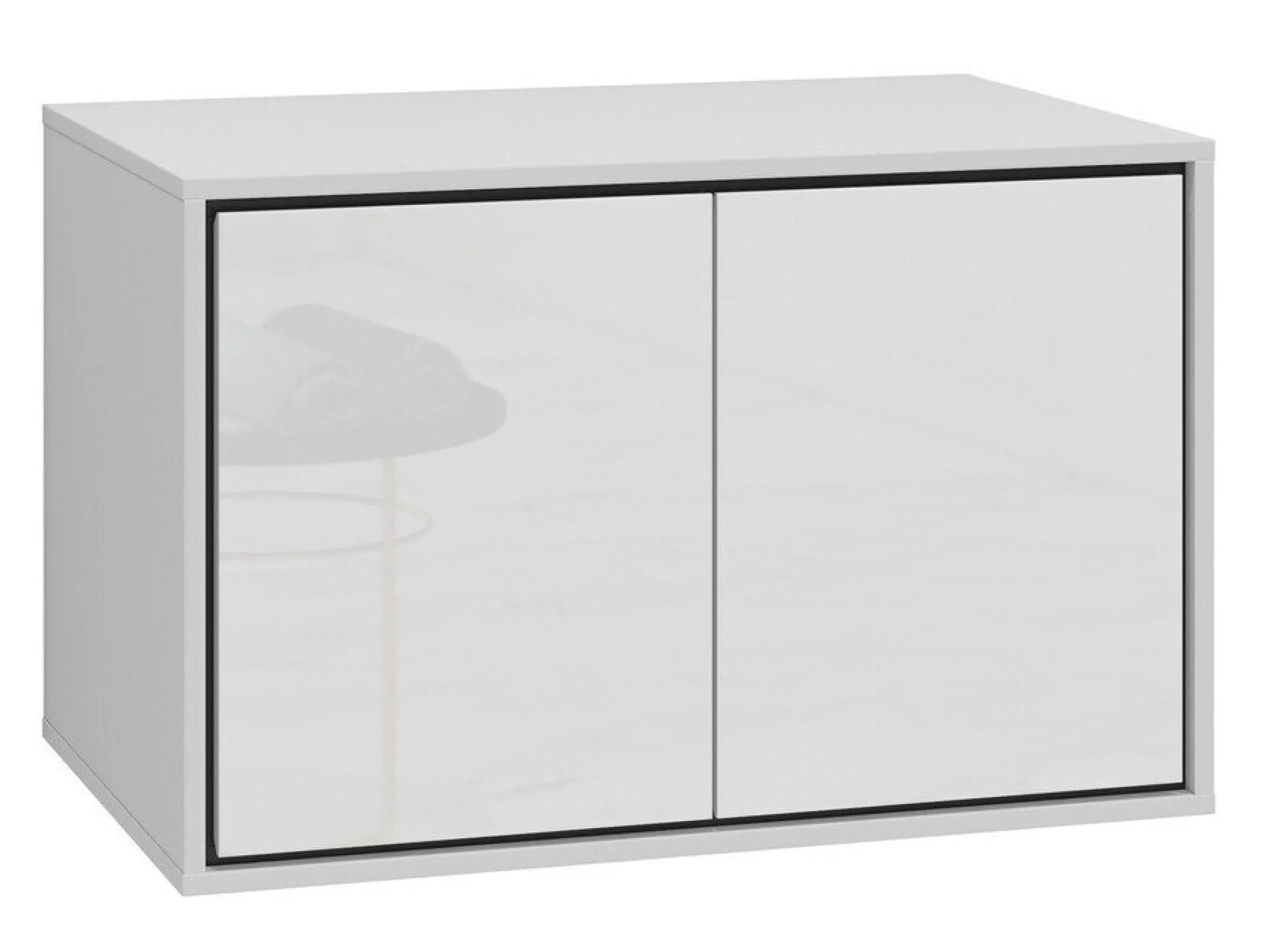 Vægbadeværelsesskab til håndvask Tecavu 103 (Glansfuld hvid + Hvid)