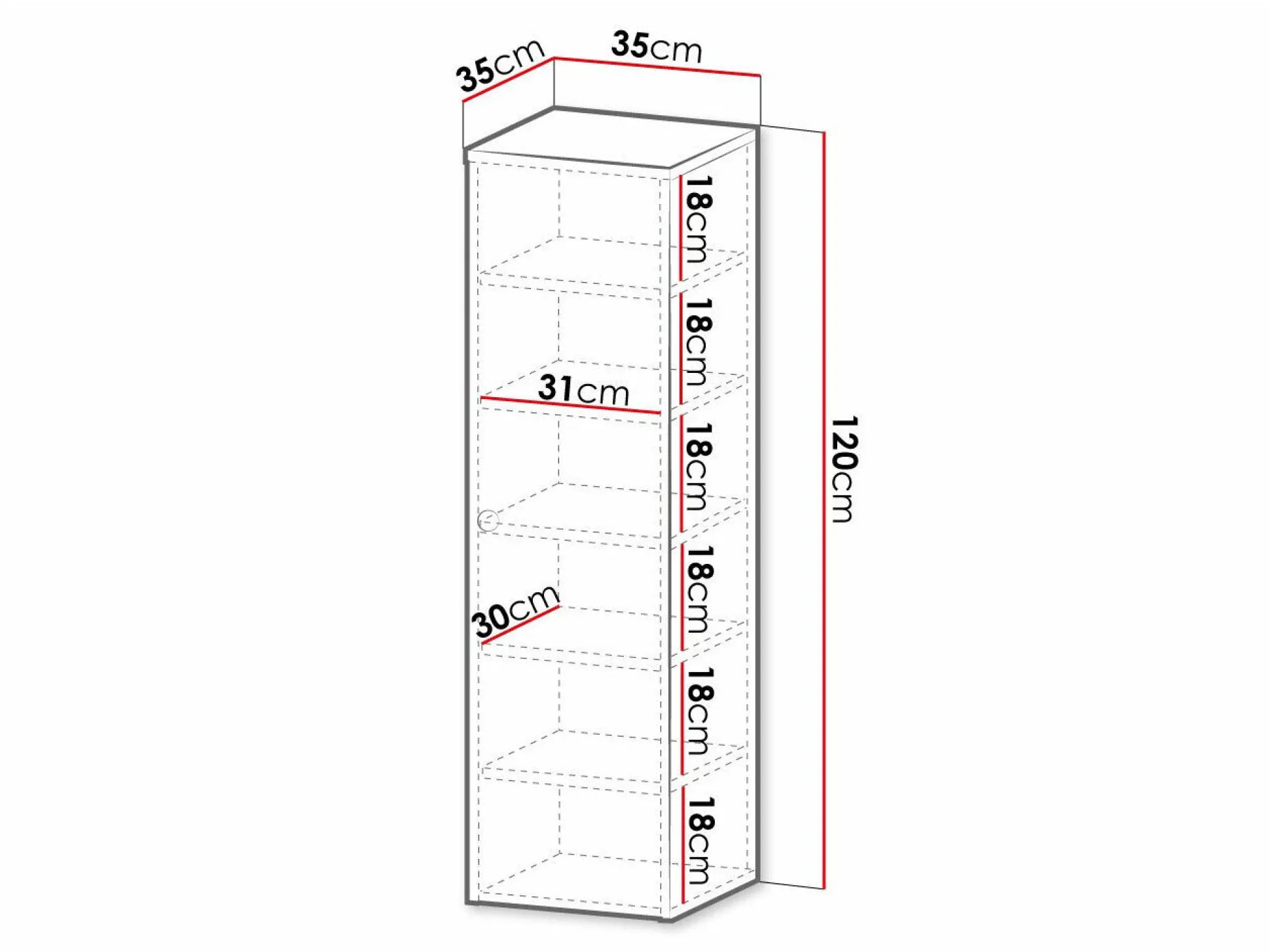 Vægmonteret badeværelsesskab Violitas (Hvid)