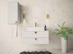 Vægmonteret badeværelsesskab Panium I (Hvid)