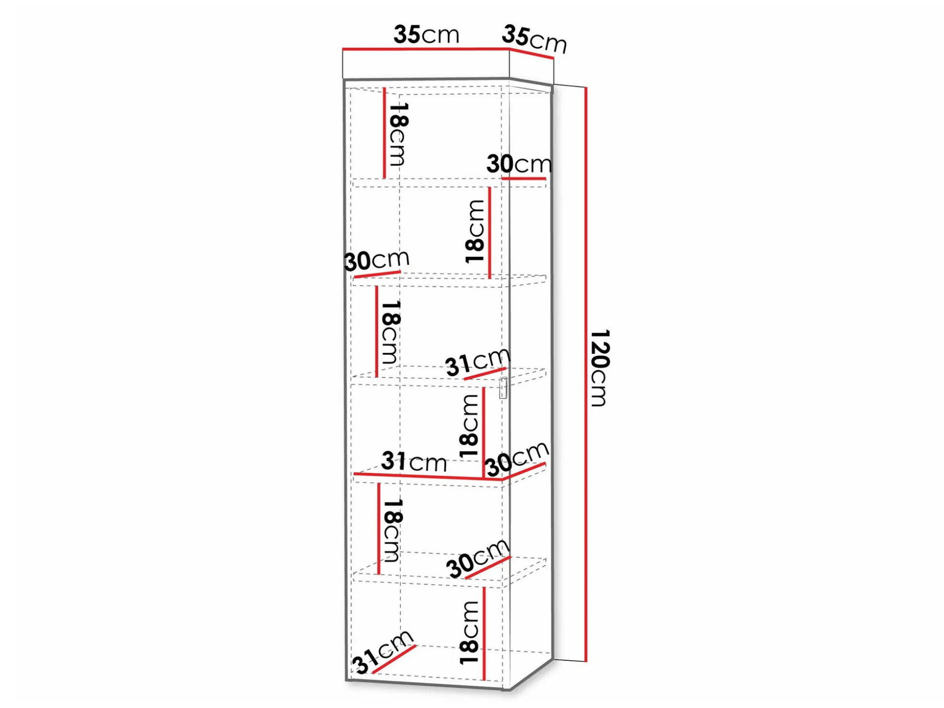 Vægmonteret badeværelsesskab Natar (Hvid + Glansfuld hvid)