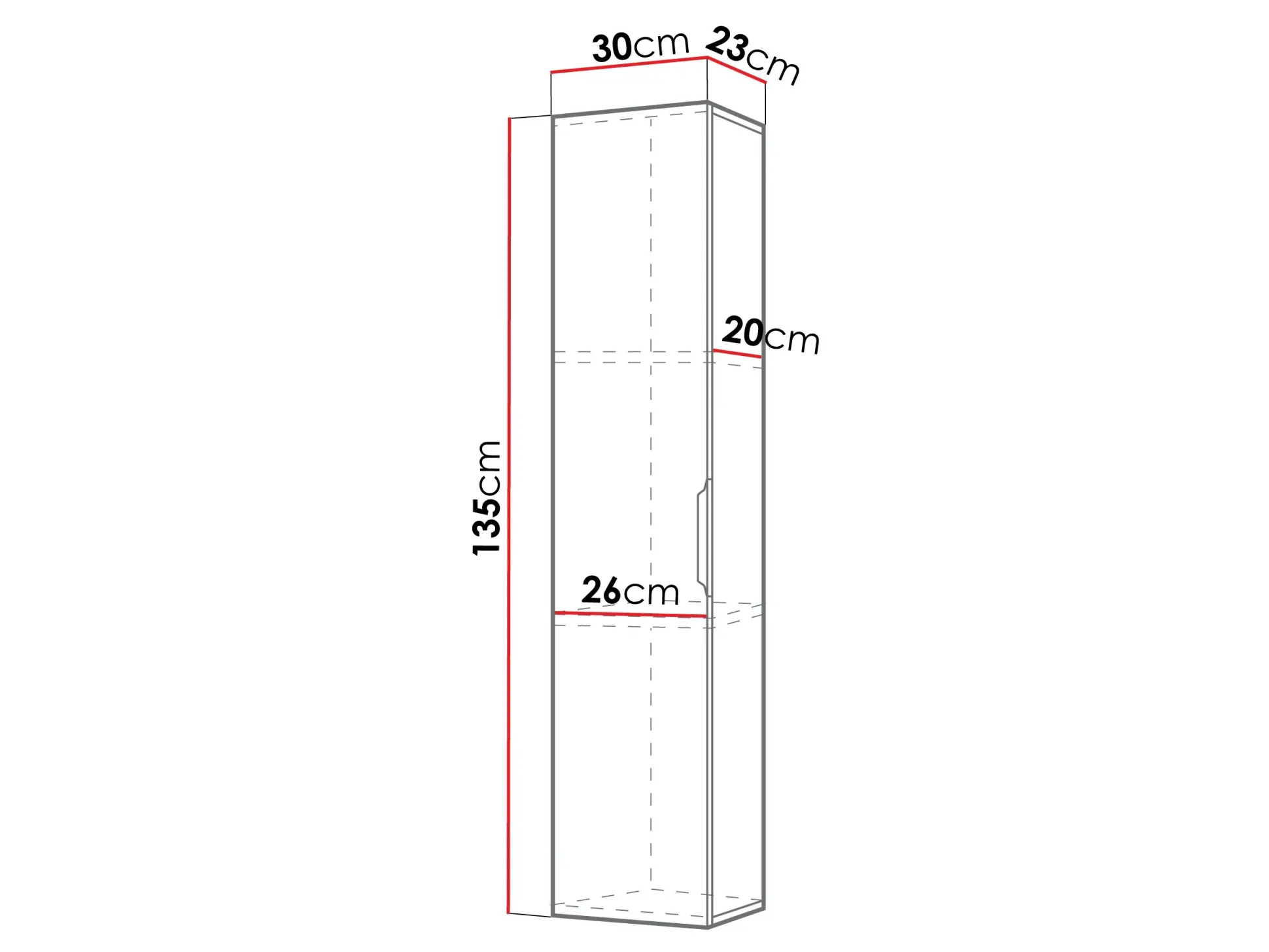 Vægmonteret badeværelsesskab Comfivo Unitas