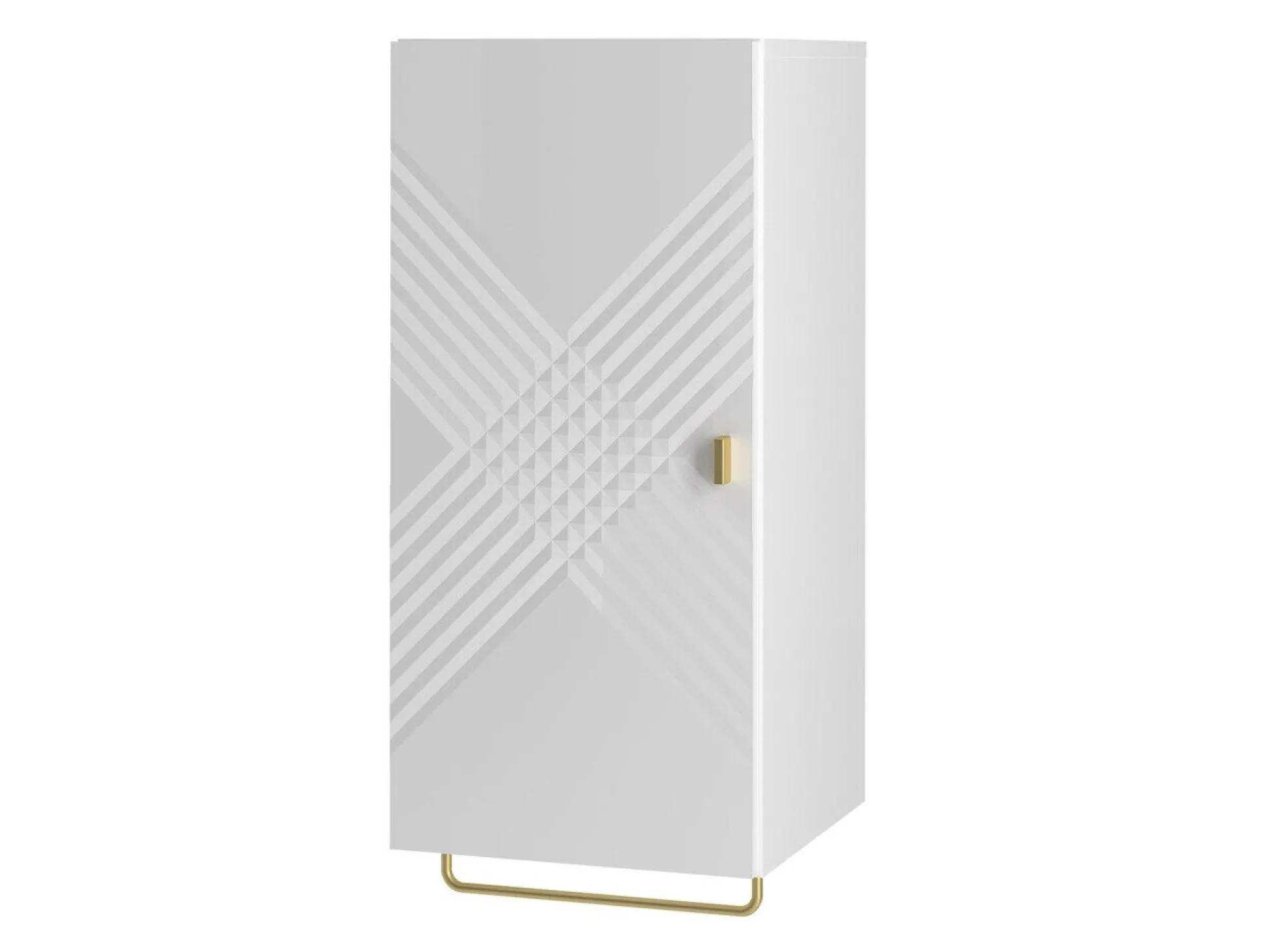 Vægmonteret badeværelsesskab Natar I (Hvid + Glansfuld hvid)