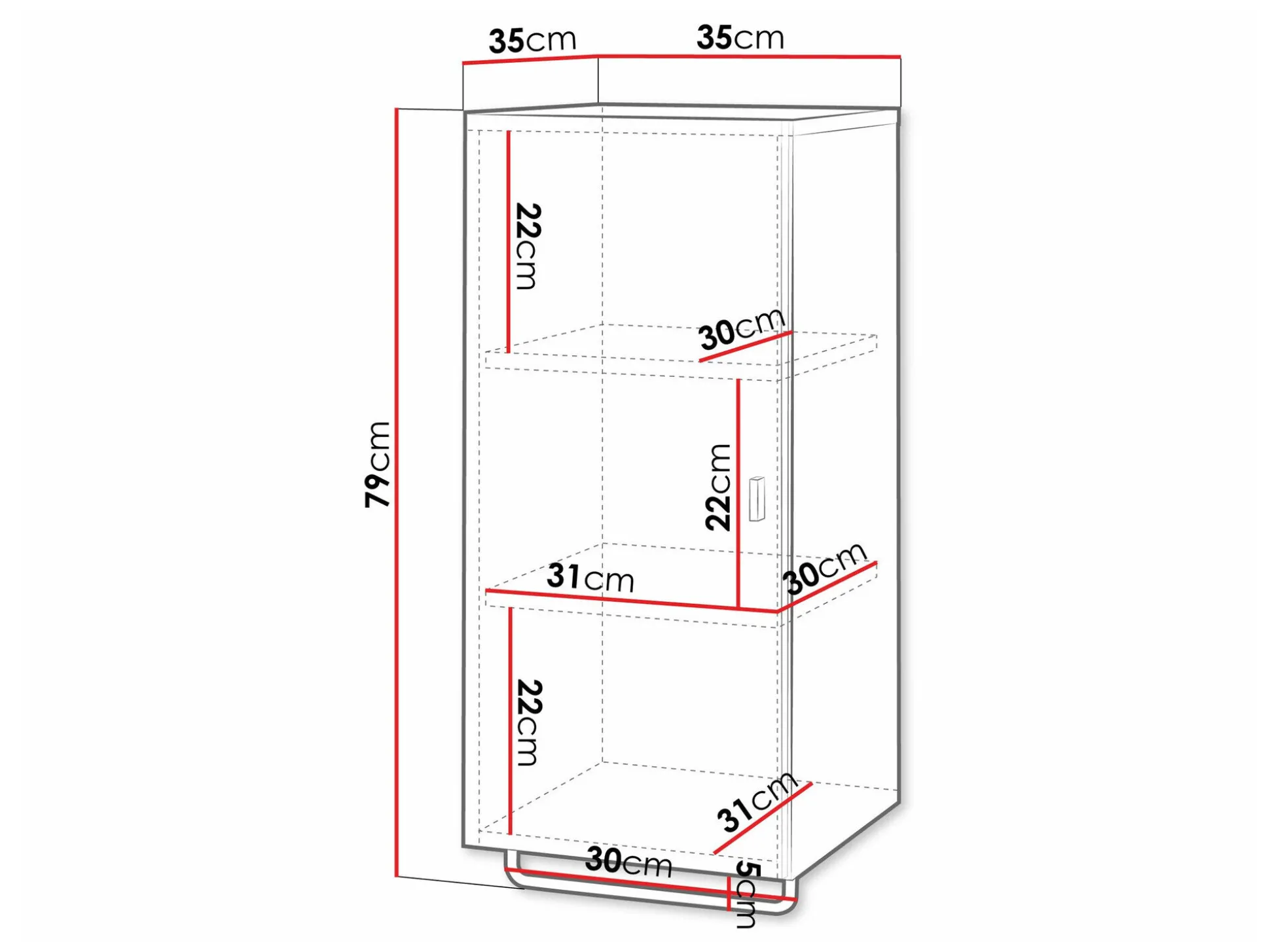 Vægmonteret badeværelsesskab Natar I (Hvid + Glansfuld hvid)