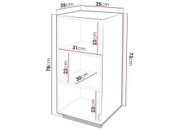 Vægmonteret badeværelsesskab Matrix (Grå)