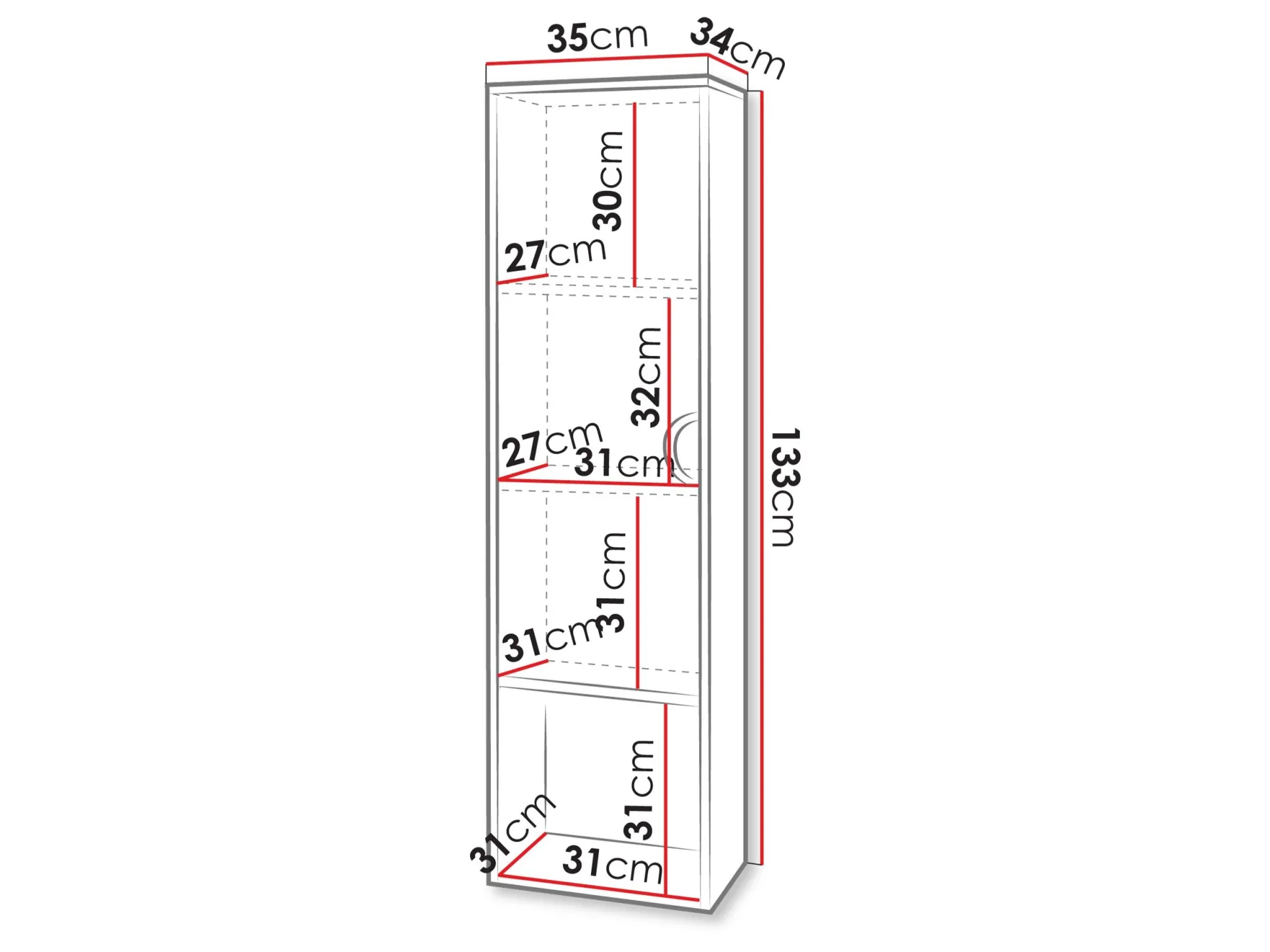 Vægmonteret badeværelsesskab Sodalis (Kashmir)