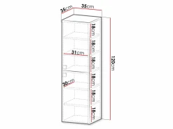 Vægmonteret badeværelsesskab Panium (Hvid)