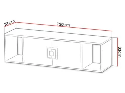 Vægreol Balvire 112 (Lys eg + Hvid)