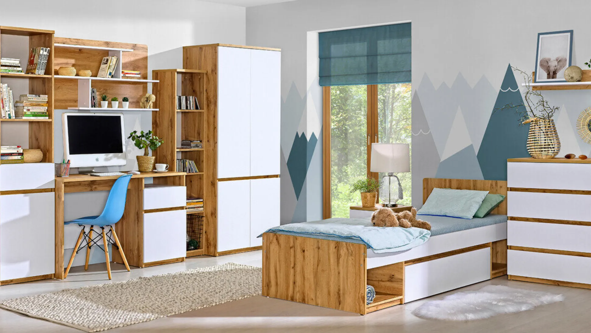 Vægreol Evaropha 111 (Wotan eg + Hvid)