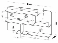 Vægreol Evaropha 111 (Wotan eg + Hvid)