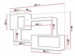 Vægreol Lexicon II (Beton + Hvid)