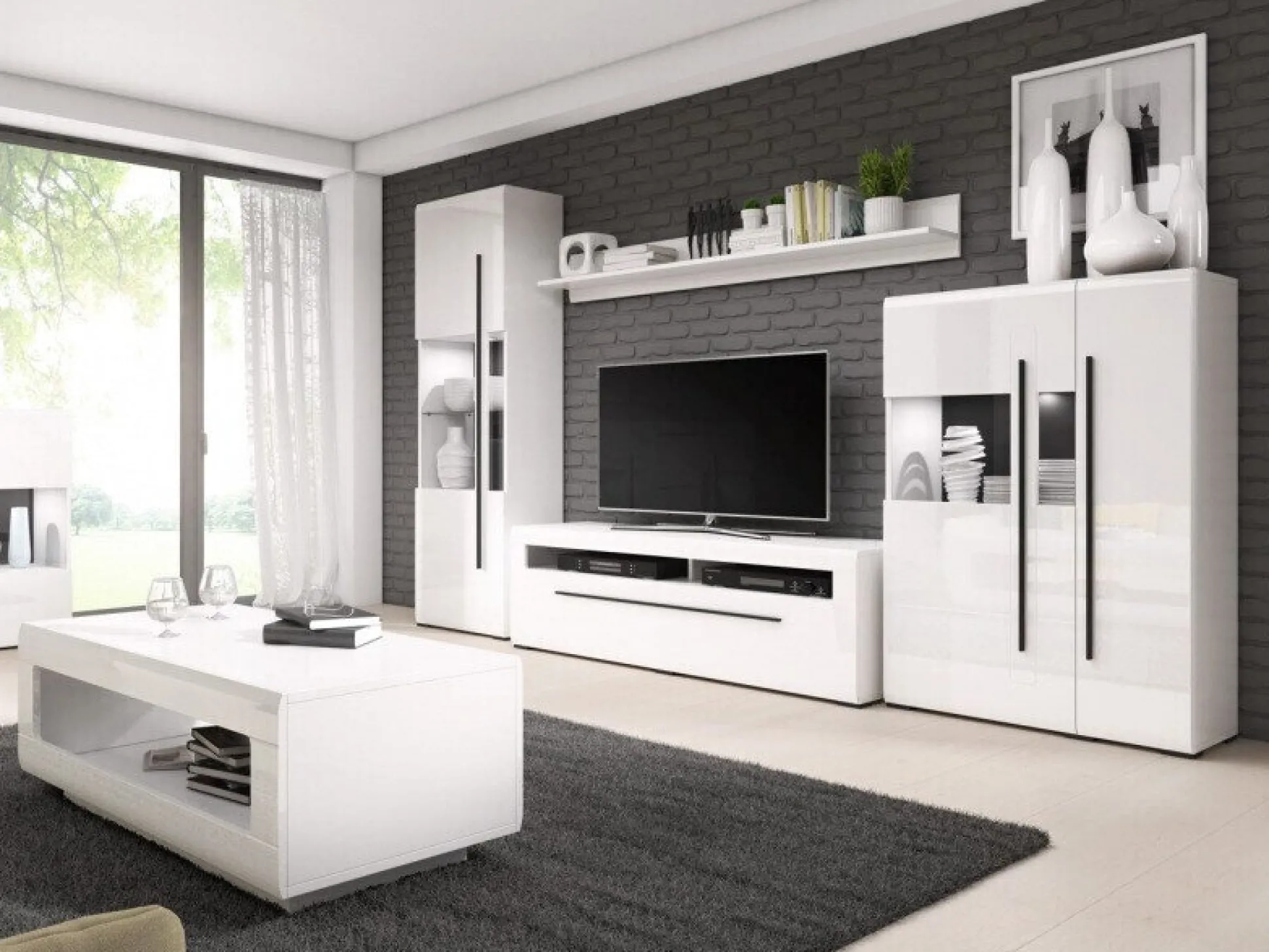 Vægreol Ophsalu 101 (Hvid + Glansfuld hvid)