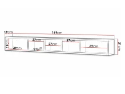 Vægreol Torsone 105 (Hvid + San remo eg)