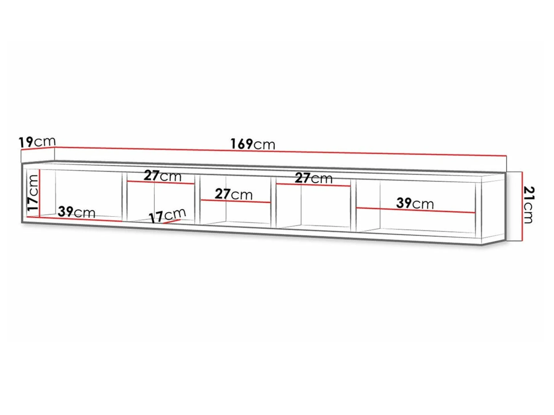 Vægreol Torsone 105 (Hvid + San remo eg)