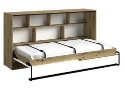 Vægseng Mirelbu 114 (Artisan eg + Hvid + Sort)