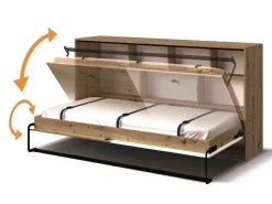 Vægseng Mirelbu 114 (Artisan eg + Hvid + Grå)