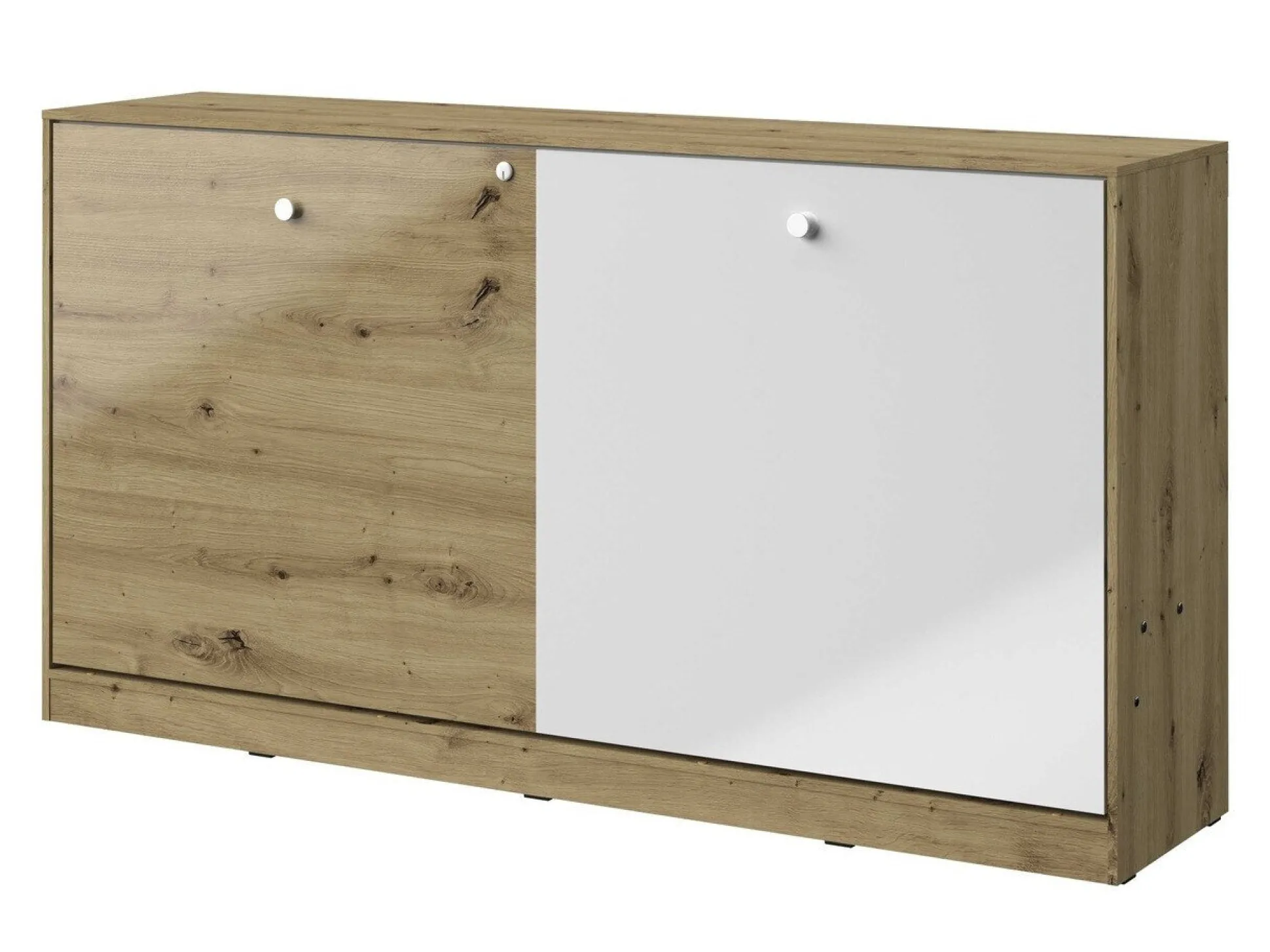 Vægseng Mirelbu 114 (Artisan eg + Glansfuld hvid)