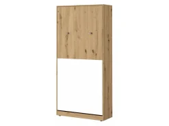 Vægseng Mirelbu 113 (Artisan eg + Hvid + Grå)