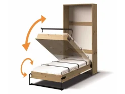 Vægseng Mirelbu 113 (Artisan eg + Hvid + Grå)