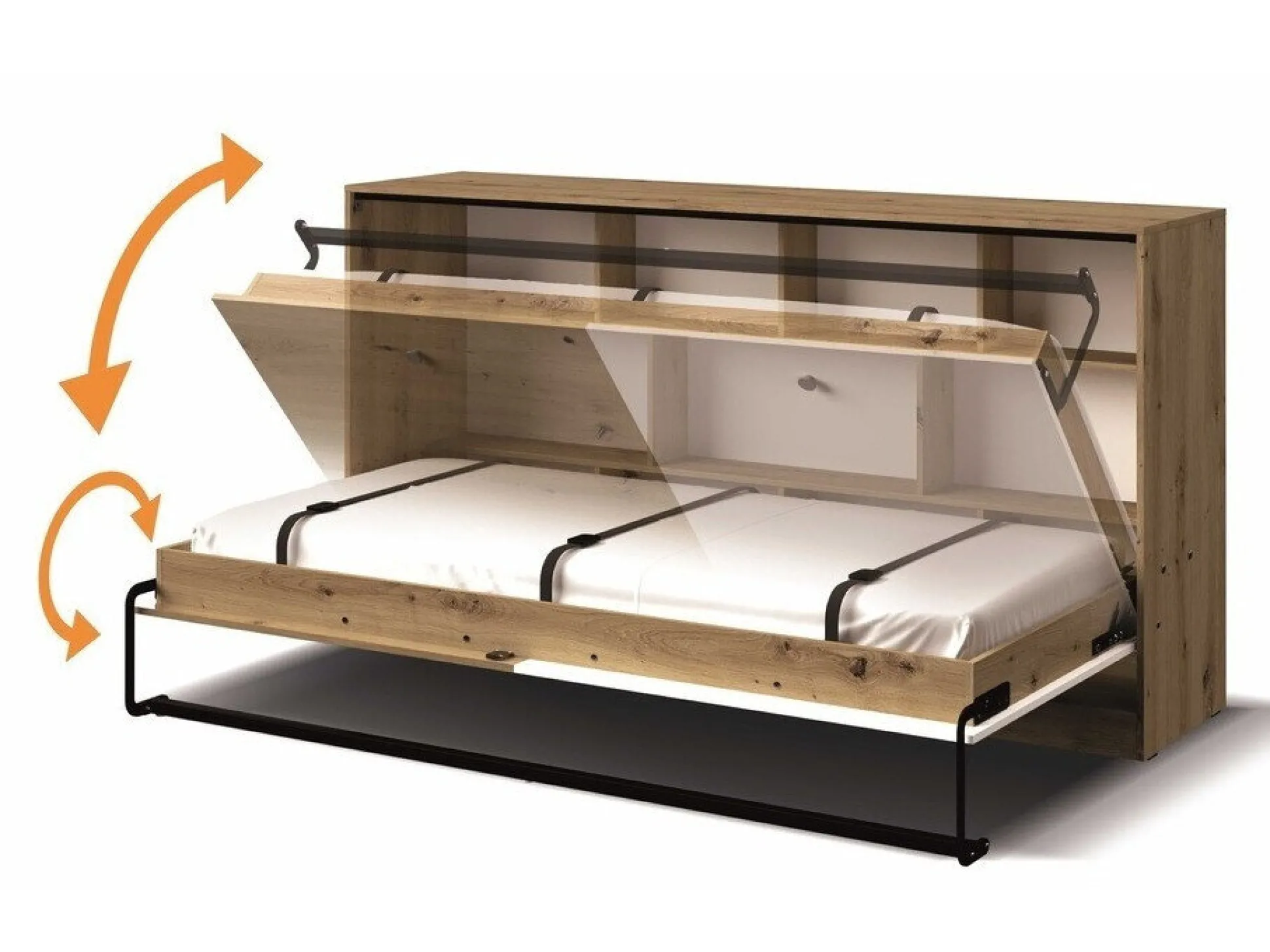 Vægseng Mirelbu 114 (Artisan eg + Hvid)