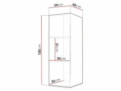 Vægskab Artifar (Sort)