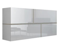 Vægskab Charlotte 100 (Hvid + Glansfuld hvid + Sonoma eg)