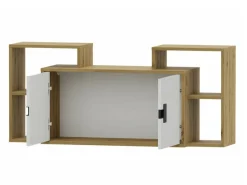 Vægskab Florevi 107 (Mat hvid + Artisan eg)