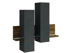 Vægskab Lutiva 101 (Matera grå + Mørk gran)