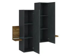 Vægskab Lutiva 101 (Matera grå + Mørk gran)