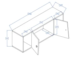 Vægskab Mirelbu 111 (Artisan eg + Glansfuld hvid)